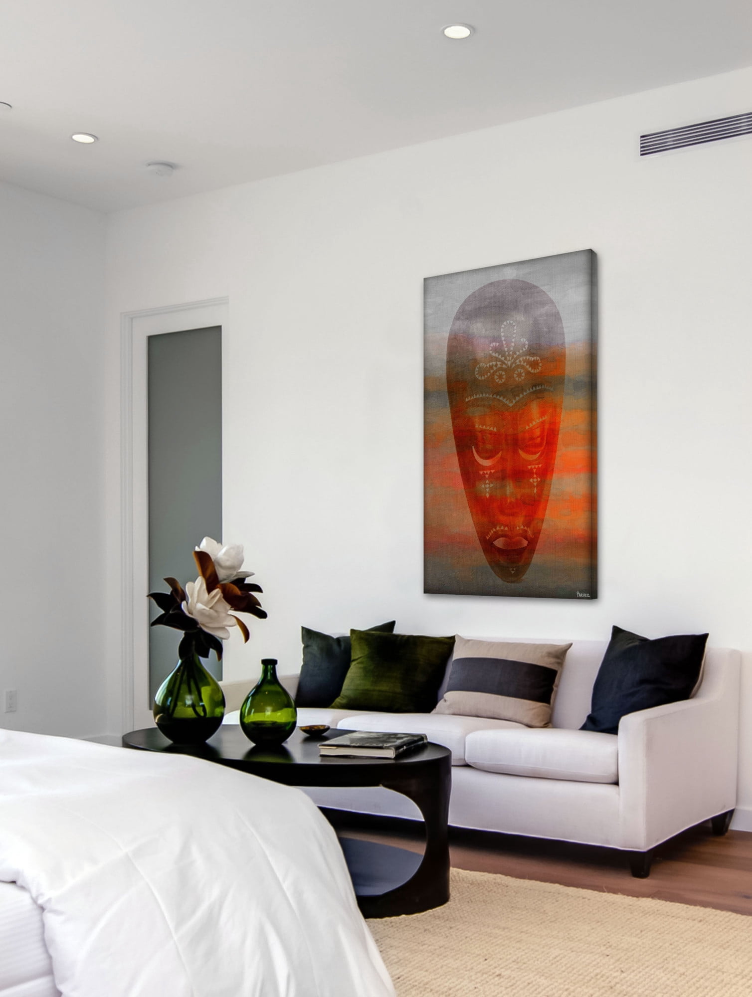 Parvez Taj "African Mask" Print on Canvas