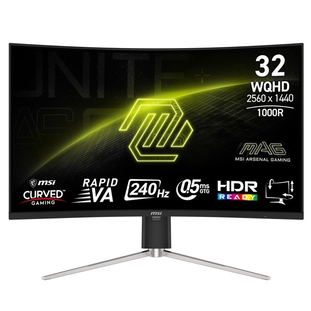 MSI 31.5" 240 Hz Monitor de Juegos Rápido VA QHD Sincronización Adaptativa MAG 325CQRXF E2