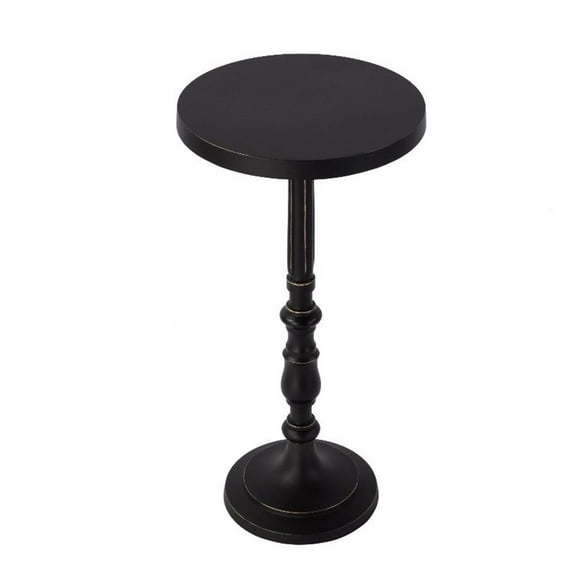 Butler Specialty Company Heidi 12 in. W Rnd All Metal Pedestal End Table-Bronze