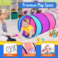 thumbnail image 5 of Colorful Baby Play Tunnel for Toddlers with Mesh Window, Cat Tunnel for Dogs Pets, Kids Crawling Tunnel Play Tent Pop Up Toddlers Tunnel Indoor Outdoor Toy Gift (Colorful Baby Tunnel)?-(Pink, 5 of 6