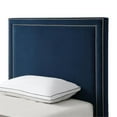 thumbnail image 6 of Tristan Beds Navy Velvet Twin Nailhead Trim, 6 of 7