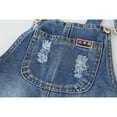 thumbnail image 6 of KIDSCOOL SPACE Little Girls Ripped Adjustable Denim Jean Overall Dress,3-4 Years, 6 of 8