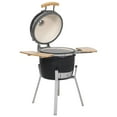 thumbnail image 2 of vidaXL Smoker Barbecue Charcoal Grill with Folding Side Tables Ceramic 29.9", 2 of 16