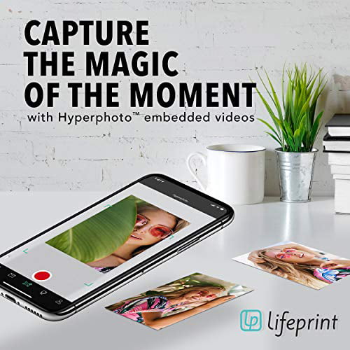 Lifeprint Ultra Slim Printer | Portable Bluetooth Photo, Video & GIF  Instant Printer with Video Embed Technology, Editing Suite & Social App for  iOS 