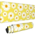 thumbnail image 5 of Yellow Daisy -Mouse Pad, Big Desk Mat, Extended Gaming Mouse Pad, Mouse Mat with Non-Slip Rubber Base ＆ Stitched, 31.5 X 11.8 in Large Desk Pad for Keyboard, Mouse, Home and Office, 5 of 5