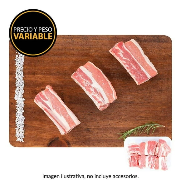 Costilla cargada de res para cocer por kg peso aprox por charola 900 a 1000 g