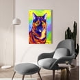 thumbnail image 6 of Epic Art 'Colorful Tortoiseshell Cat' by Rebecca Wang Art, Acrylic Glass Wall Art, 24"x36", 6 of 8