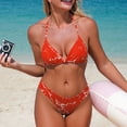 thumbnail image 1 of TaTaai Women's Flattering V Neckline Bikini, Adjustable Suspender Design with Detachable Padded Support, High Waist Coverage for Pool and Seaside Gift, 1 of 8