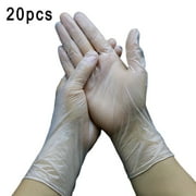 Clearance! Clear Plastic Disposable Gloves For Food Use Medical Pvc Gloves 20Pcs