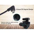 thumbnail image 4 of CERRXIAN Cable mini USB de 9 pulgadas Combo Mini USB ángulo recto y ángulo izquierdo macho a USB tipo A 2.0 cable de carga y sincronización de datos macho de ángulo izquierdo (negro) (paquete de 2) L, 4 of 5