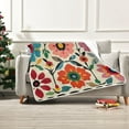 thumbnail image 7 of Yayeee Throw Blanket for Couch Soft Warm 50" x 60" Sofa Chair Bed Decoration, Colorful Flowers, 7 of 7