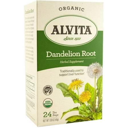 Alvita supplément à base de plantes racine de pissenlit biologique thé, 24 comte, 1,69 oz