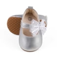 thumbnail image 5 of hengsof Infant Girls Soft Sole First Walking Shoes with Adorable Bow, Breathable Non Slip Crib Shoes for Babies 0-12 Months, Spring Fall Baby Girl Princess Shoes, 5 of 8