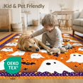 thumbnail image 4 of ODIKA 2'x3' Washable Accent Rug Ghost Halloween Guitar Pumpkin Cartoon Kawaii Glitter Stars Border for Bedroom, Nursery, RV, Pet Friendly, Bedside Mat, 4 of 7