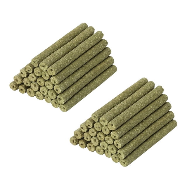 80 Piezas de de Hierba Mixta Natural Juguetes para Masticar para Conejillo de Indias Conejo Jerbo Loro Conejito Animales Pequeños