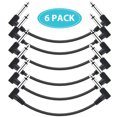 thumbnail image 1 of Labymos Guitar Effect Pedal Cables Instrument Patch Cord 15cm 1/4 Inch Right Angle TS Plug PVC Jacket, 6pcs/pack, 1 of 8