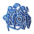thumbnail image 3 of Parches bordados BLESIY letras y números Azul, 3 of 8