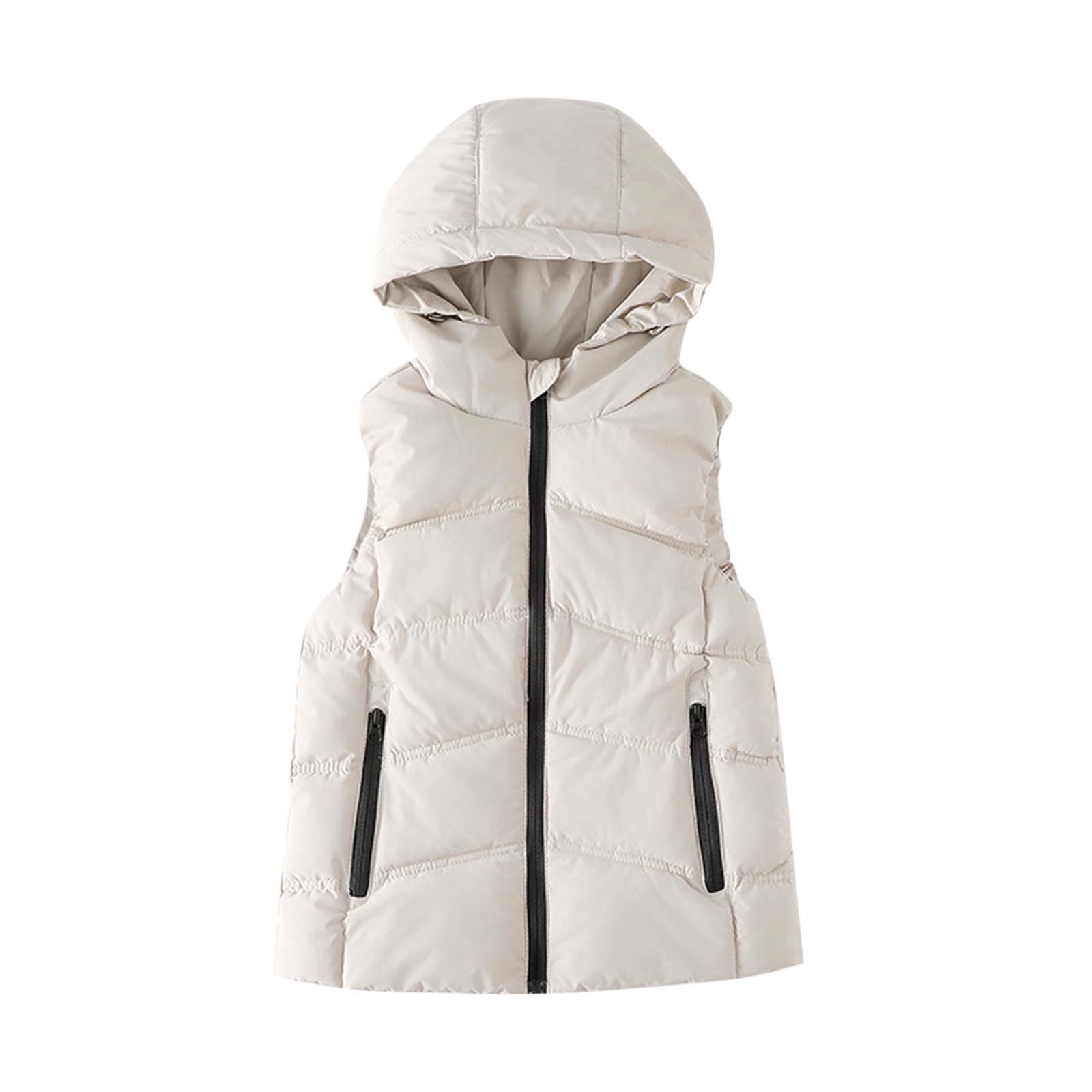 SEAUR Enfant Doudoune sans Manche Fille Gilet Duvet Léger Fille Garçon Manteau Hiver Chaude Automne Hiver Zippé 110