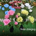 thumbnail image 4 of KMSS Solar Garden Lights Outdoor Waterproof Solar Flowers Decorative Lights 5 Heads Rose Flowers Solar Yard Lights for Outside Patio Lawn Party Decor, 4 of 8