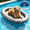 Gray, variant on Pet Inflatable Dog Pool Float, Bone Shaped Floating Raft for Small Medium Large Dogs, 35x25 Inch Pet Float for Hot Weather