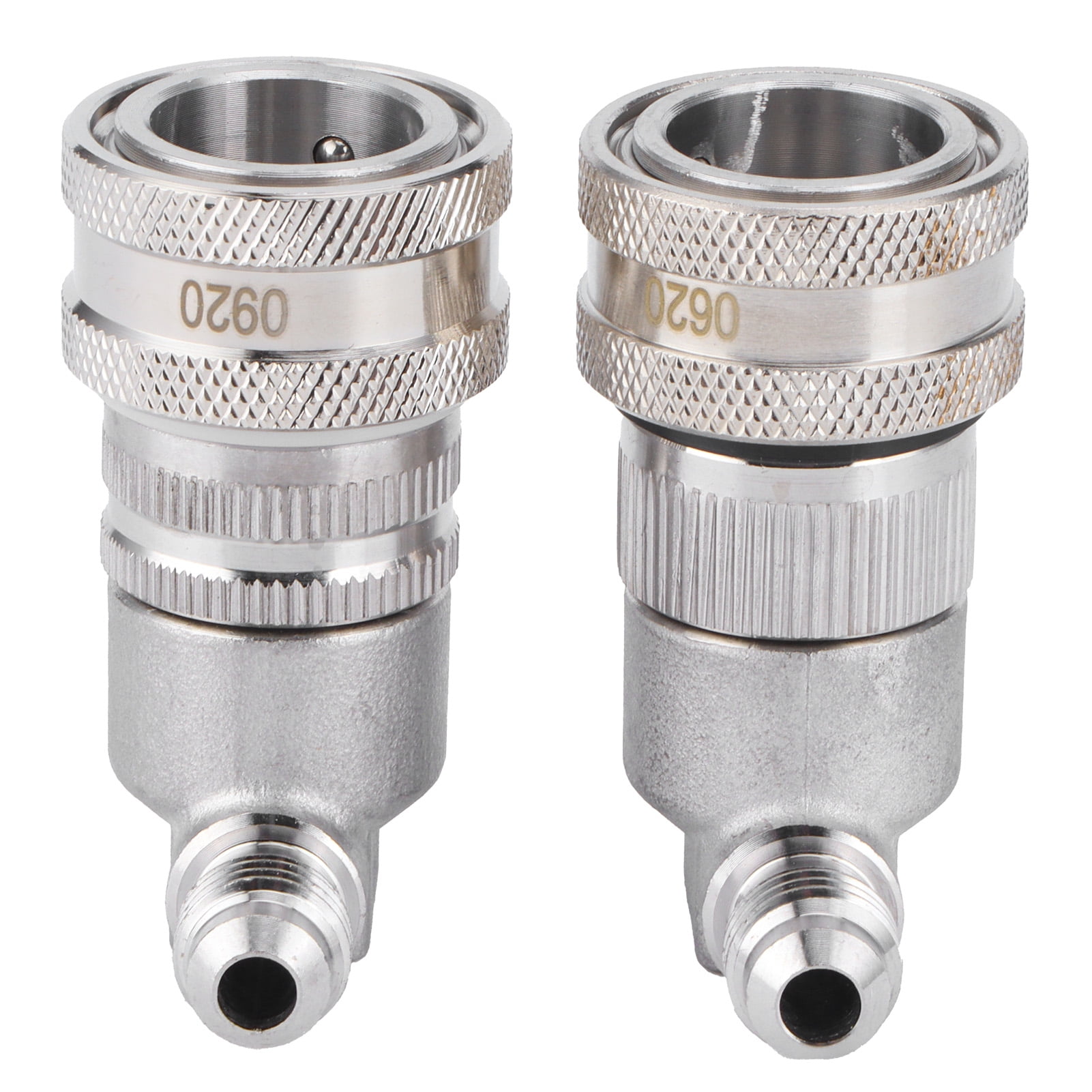 Elowen Lock Disconnect Coupler 2PCS MFL1/4in Ball Lock Disconnect Stainless Steel Keg Fittings Quick Coupling Brewing Accessory
