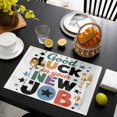 thumbnail image 3 of Funny Words Placemats Set of 8, Cartoon Colorful New Job Star Placemats for Dining Table, Place Mats for Kitchen Tabletop, Waterproof Wipeable Dining Table Mats Set, 3 of 9