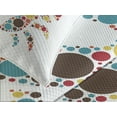 thumbnail image 4 of Ambesonne Crabs Quilted Bedspread Set 3 Pcs, Colorful Dotted Shape, Queen Size, Multicolor, 4 of 5