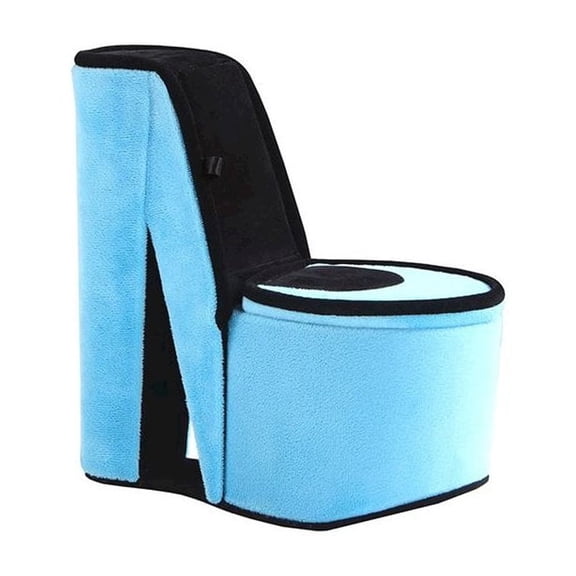 ORE international, Inc. 9" In Turqoise Blue Velvet High Heel Shoe Hidden Jewelry Box
