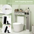 thumbnail image 6 of Costway Over the Toilet Bathroom Cabinet Floor Storage Organizer with Adjustable Shelves White, 6 of 10