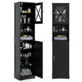 thumbnail image 1 of Costway 67" Tall Bathroom Cabinet Freestanding Storage Cabinet with 5 Adjustable Shelves Black, 1 of 10