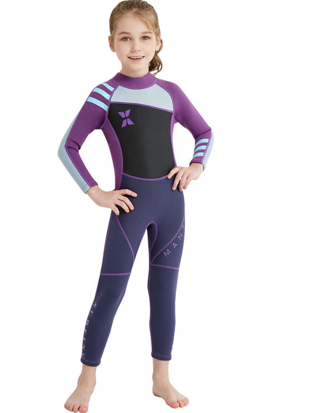 Childrens Full Length Wetsuit PINK and black age 7-8 years old Boy Girl neoprene 