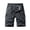 Gray, variant on Men's Lightweight Multi Pocket Cotton Casual Cargo Shorts,Outdoor Camo Shorts with Zipper Pockets(No Belt), Black M