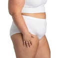 thumbnail image 4 of Fit for Me by Fruit of the Loom Women's Plus Size Cotton Brief Panties, Soft Comfort Waistband, Full Coverage, Multipacks, Sizes 1X–5X, 4 of 6
