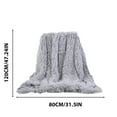 thumbnail image 6 of AZXY 50x30 Blankets for Beds,Fuzzy Throw Blanket,Throw Blankets for Couches and Sofas,Small Fleece Soft Blanket Gray, 6 of 9