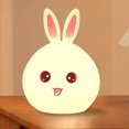 thumbnail image 1 of Luz de noche LED recargable, lámpara colorida de conejo lindo, lámpara de golpeteo, alimentación nocturna, dormitorio de bebé y regalo de Navidad para niños, 1 of 5