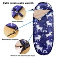 thumbnail image 3 of Sacos de dormir para niños para niñas – Unicorn Rainbow Star – Rioyalo YOLO 45 Sacos de dormir de camping para niños con bolsa de transporte - Exterior e interior (Unicornio-PL), 3 of 4