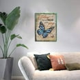 thumbnail image 5 of Butterfly Canvas Wall Art Butterfly Pictures Wall Decor Today I''ll Be Filled with Joy Canvas Painting Prints Artwork Modern Home Decoration Framed for Living room Bedroom Bathroom 12"X16", 5 of 6