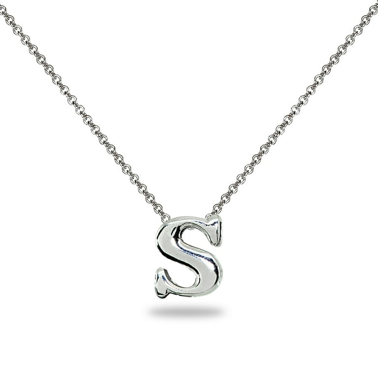 Letter a pendant necklace in silver