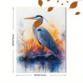 thumbnail image 3 of Qisvanset 12x16 Inch Grace Heron Watercolor Canvas Wall Art, Elegant Coastal Bird Nature Lover Home Wall Decor, 3 of 8