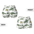 thumbnail image 5 of Xecao Cute Turtle Print Workout Shorts for Women Soft Smooth Gym Yoga Scrunch Active Tennis Workout Running Shorts, 5 of 9