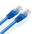 thumbnail image 4 of cat6 ethernet patch cable (7 feet) - professional gold plated snagless rj45 connector computer networking lan wire cord plug premium shielded twisted pair (blue), 4 of 4