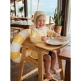 thumbnail image 3 of BemeyourBBs Toddler Baby Girl Swimsuit Infant Bathing Suit 3 Pieces Swimsuits Swim Dress Ruffle Long Sleeve Backless Top with Skirt Set Sun Hat Rash Guard Swimwear Summer Beach Wear, 3 of 9