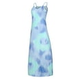 thumbnail image 4 of Viikei Sleeveless Dress Summer Dresses for Women Plus Size Dresses Clearance Fashion Plus Size Tie-dye Print Sleeveless V-Neck Camisole Long Dress, 4 of 9