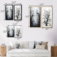 thumbnail image 4 of Designart "Grey Tree Eternal Forms I" Trees Framed Wall Art Set Of 2 - Grey Landscapes Framed Canvas Set For Living Room Decor, 4 of 7