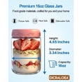 Overnight Oats Pot - 4-Pack 300ml Masonpotten Met Deksels, Zwarte Labels en Pen - Herbruikbare Luchtdichte Glazen Potten voor Salade, Dressing, Yoghurt, Saus en Ontbijtgranen