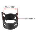 thumbnail image 3 of Uxcell 14mm Black Steel Band Spring Clamp for Fuel Line Silicone Hose 20 Pack, 3 of 5