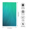 thumbnail image 2 of Honeii Green Turquoise Teal Print Quick-Dry Microfiber Towel, Shower Towel 27.5x16in,Absorbent Bathroom Towel for Beach, Pool, and Travel, 2 of 5