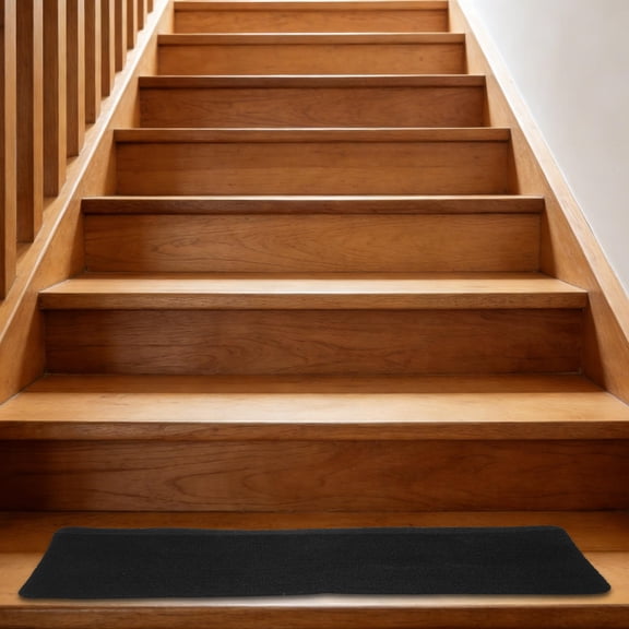 Milisten 2-Pack Black Indoor Stair Tread Pads with Non- Grip for and Comfortable Barefoot Use