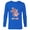 Navy, variant on Mickey Mouse Red White Blue Tie Dye - Long Sleeve T-Shirt for Men - Customized-Athletic Heather