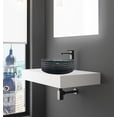 thumbnail image 3 of Scotch 16" Round Decorative Black Vessel Glass Sinks With 36" White Base, 3 of 7